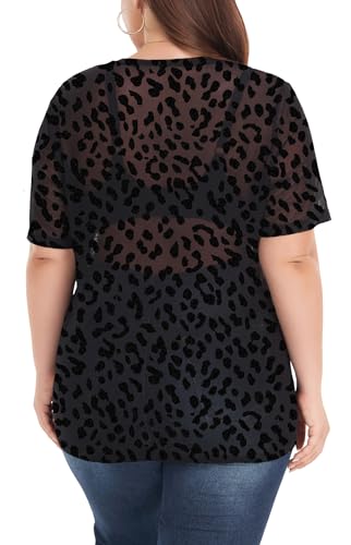 Trendy Plus Size Mesh Top for Women - Sheer and Stylish Concert Outfit - Image 2