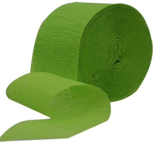 Amscan Solid Rolls Crepe, 81', Kiwi Green #TOP7