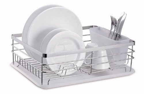 Blue Donuts Enterprise Rectangle Stainless Steel Dish Drainer
