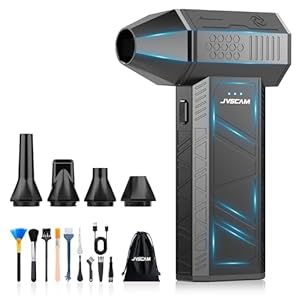 Compressed Air Duster – Electric Air Duster with Brushless Motor – 3 Gear Adjustable Cordless Air Blower – Rechargeable Air Duster for PC, Keyboard, Car, Outdoors, Home (X3)