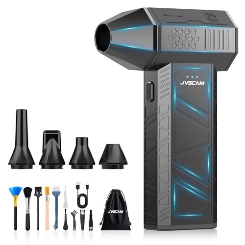 Compressed Air Duster – Electric Air Duster with Brushless Motor – 3 Gear Adjustable Cordless Air Blower – Rechargeable Air Duster for PC, Keyboard, Car, Outdoors, Home (X3)