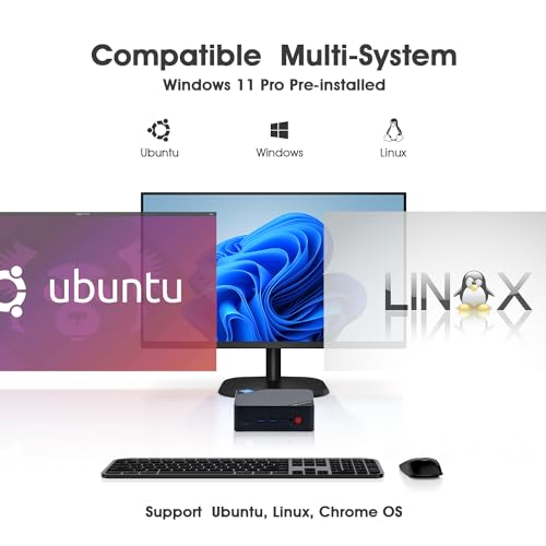BOSGAME Mini PC Intel 12th N100 Mini Computers 16GB DDR4 512GB SSD Windows 11 Pro Mini Desktop PC, Dual HDMI,4*USB Gen3.2,Type-C, WiFi5, BT4.2, 2.5G LAN - Image 7