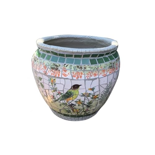 ATREDESES Macetas Macetas Verdes Hechas A Mano For Patio Campestre De Estilo Europeo, Maceta Decorativa For Balcón del Hogar Macetas De Interior para Plantas