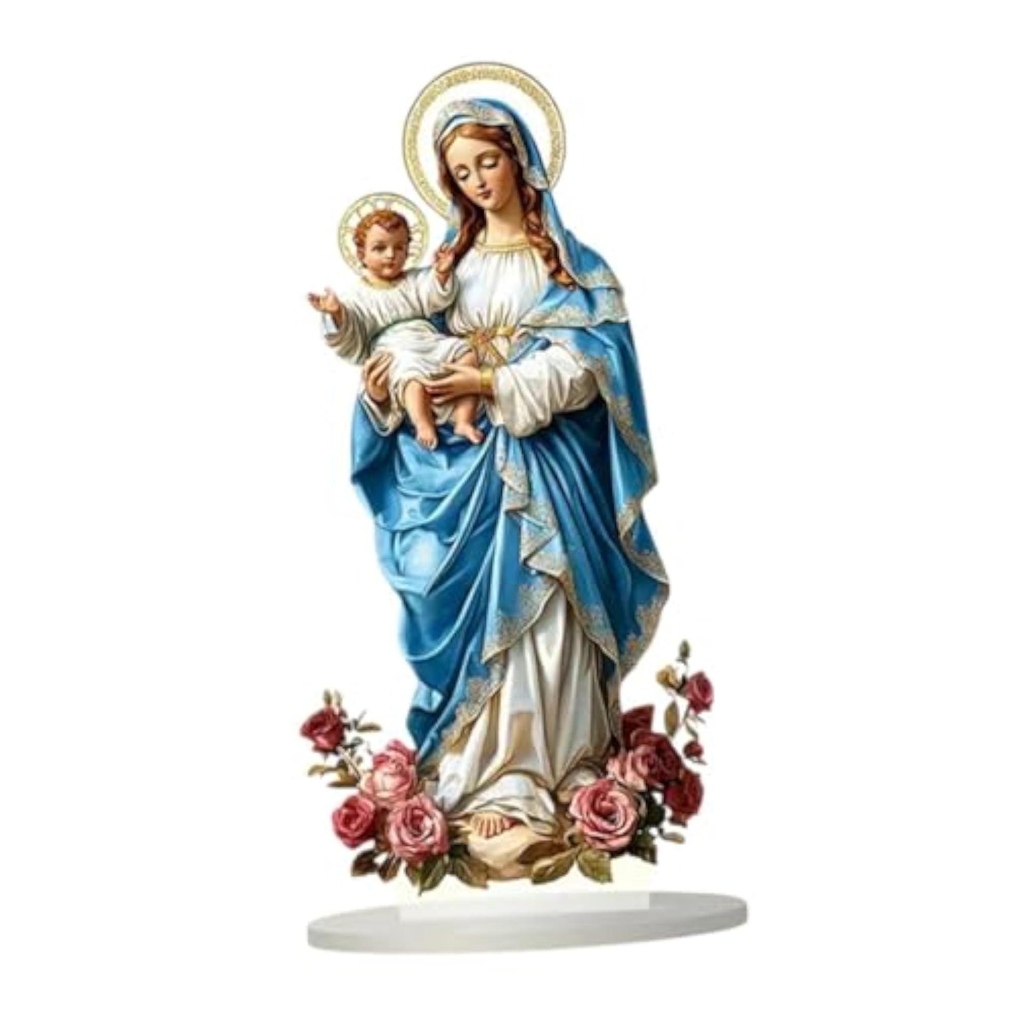 Blessed Mary with Child Jesus Sign Home Decor