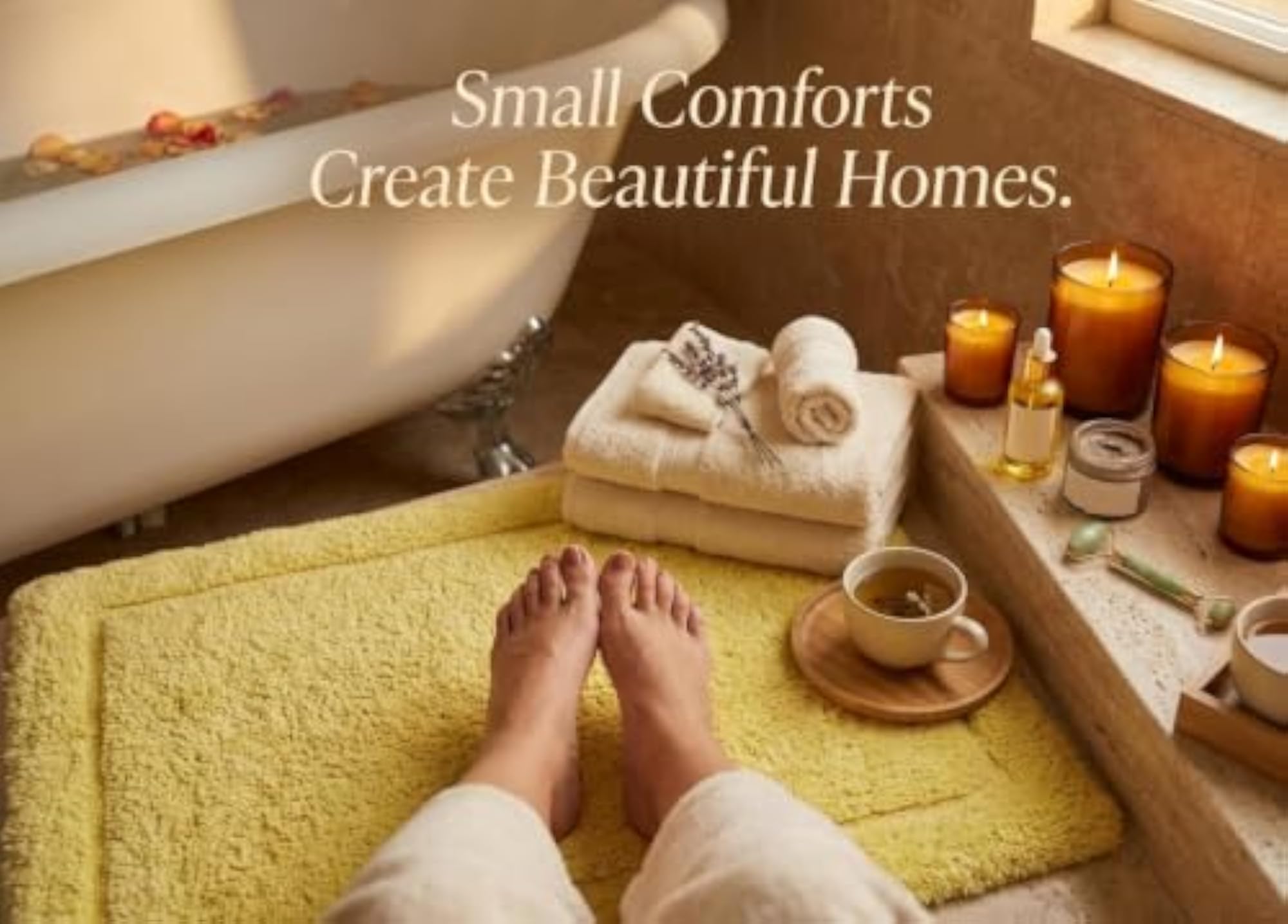 100% Cotton Soft Absorbent Bath Mat