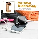 HOMSFOU Bamboo Smart Watch Charging Stand Wooden Bracket with Sponge Pad Compatible for Apple Watch Series Elegant Desktop Holder for Home and Office Use - Image 9