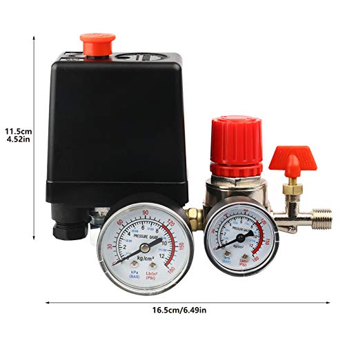Régulateur de pressostat de compresseur d'air 220V 175 psi