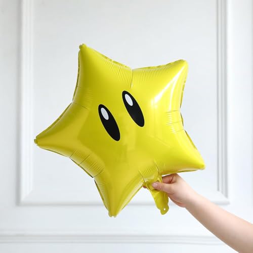 Red Blue Green Yellow Balloon Garland Kit with Confetti Cloud Mushroom Star Balloons for Bros Party Cartoon Video Game Theme Birthday Party Supplies by DUBEDAT - Image 4