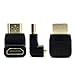 Produktbild JBSTK 3X HDMI 90° Winkeladapter 19pol / HDMI-Stecker auf HDMI-Buchse - VERGOLDETE Kontakte Schwarz