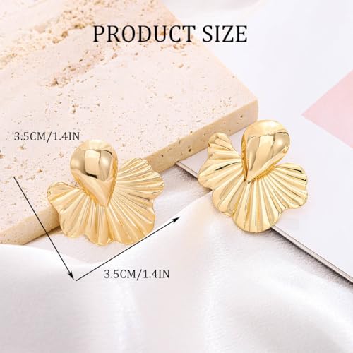 Gold Flower Earrings Flower Earrings Irregualr Geometric Earring Fashion Jewelry for Women4