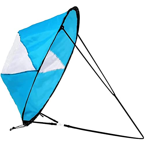 Eastvita Kayak Sails, 42" Foldable Kayak Sail Paddle, Durable Kayak Wind Sail, Downwind Wind Paddle, Instant Pop-Up Upwind Wind Paddle Sail For Kayak Boat Sailboat Canoe Lake Blue (108X108Cm) #TOP25