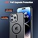 SUPFINE Magnetic for iPhone 14 Pro Max Case (Compatible with MagSafe) (Military Grade Drop Protection) Translucent Matte Shockproof Phone Cover,Black
