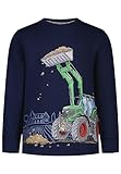 Kombinationsstarke Farben SALT AND PEPPER Jungen Sweatshirt mit gedrucktem Traktor Motiv aus Baumwolle