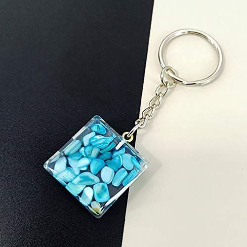 6 Unidades Chaveiro De Cascalho Colorido Pingente De Chaveiro Encantos Do Saco De Chakra Chaveiro Em