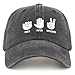 Karclau Rock Paper Scissors Hats Hats for Men Fashion Pigment Black Trucker Hats Gifts for Girlfriends Golf Caps