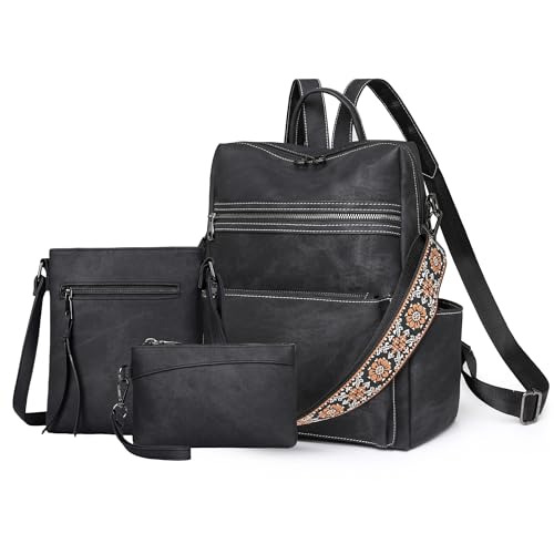 CTTOVIS Backpack Purse for Women Pu Leather Travel Backpack Fashion Designer Shoulder Bag Ladies Convertible Handbags