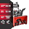 PowerSmart 26-Inch Self Propelled Two-Stage Snow Blower Gas Powered 208cc Briggs and Stratton Engine with Electric Start, Handle Warmer, One-Handed Operation