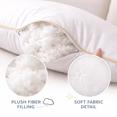 Image of Orchid Cushion Inserts for Sofa 24x24 Inch Pack of 4, Microfiber Filled Soft Square Cushions for Couch, Chair, Bed & Decorative Covers, Fluffy Support Pillow Pads, White