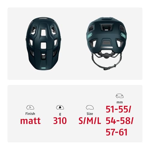 ABUS 64861 Fahrradhelm, Blau (Midnight), S (51-55 cm) – Ansicht 6