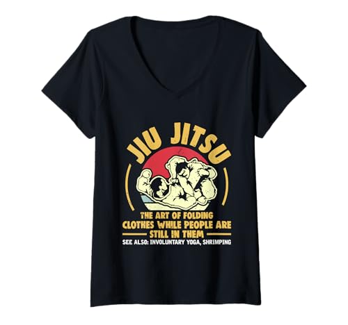 Womens Art of Folding Clothes BJJ Brazilian Jiu Jitsu MMA Jujitsu V-Neck T-Shirt