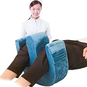 Elderly bedridden elderly patients roll care assistant bedsore pillow turn around nurse device side lying turn pillow u pillow pu leather bed rest turn devicedirect