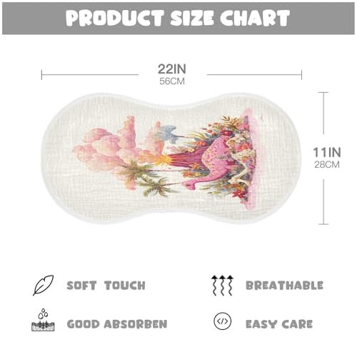 Kigai Watercolo Dinosaur Baby Burp Cloths Extra Soft and Absorbent Burping Rags Cotton Burping Clothes Baby Washcloths for Newborn Boys Girls - 1 Pack4