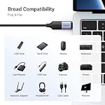 UGREEN USB C à USB Adaptateur 2 Faites votre valise, 3.2 Gen 2 10Gbps C Homme à une femme Adaptateur Thunderbolt 4 3 OTG Compatible avec iPhone 17, Galaxy S24, MacBook Pro Air, iPad Pro, gris