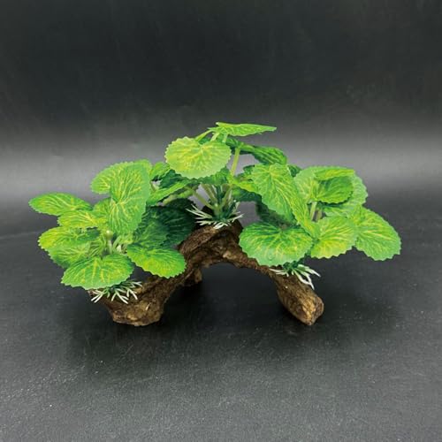 Image of Fish Tank Decorations Aquarium Decor Ornaments Betta Silk Leaf pad Hammock Artificial Driftwood Cave Goldfish Bowl Accessories