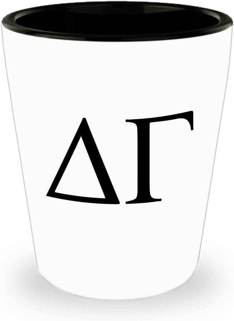 Delta Gamma Shot Glass DG Sisterhood Greek Symbols