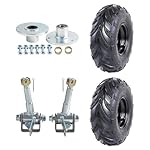 Set-of-2-YC-Yier-14570-6-ATV-Go-Kart-Tires-and-Rims-145x70-6-Inch-Golf-Cart-Tires-Go-Kart-Buggy-ATV-Mini-bikes-Quad-Bike-Tires-and-Wheels-with-Steering-Knuckles-Wheel-Hubs-3-Hole