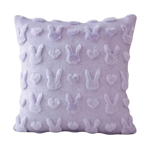 Taie d'oreiller lapin de Pâques en coton pour décoration de canapé - 8