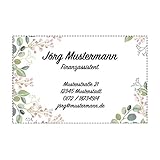 250 Visitenkarten | Blumen Optik | 350g hochwertiger Qualitätsdruck matt | 85 x 55 mm | Premium Qualität | verschiedene Motive | beschreibbar | Visitenkarte