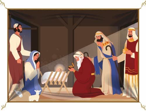 Porras Estampación & Banderas | Balconera Navidad nacimiento del niño Dios | Los pastores, la Virgen y San José | Dios ha nacido | Celebra la Navidad