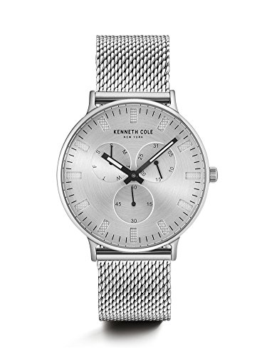 Kenneth Cole Men's KC14946013 Silver Stainless-Steel Analog Quartz Fashion Watch