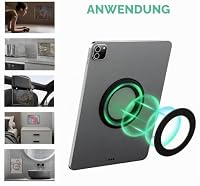 Panlouting Magnetische Wandhalterung Tablet Halter für MagSafe iPad 10. Gen M5 M4 M3 | Starke Magnetische Befestigung mit Kleber | Magnetischer Ring für Freihändige Nutzung in Küche, Bad, Auto, Büro – Ansicht 6