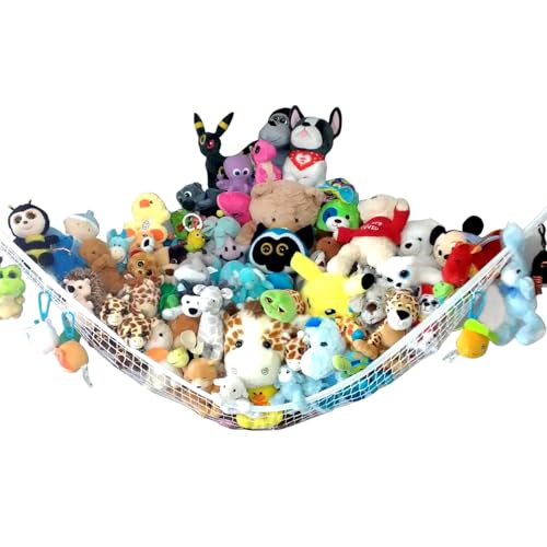 Image of Prince Lionheart Jumbo Hammock for Stuffed Animals - Large Toy Hammock Storage for Toys and Stuffed Animals Net Ideal for Corners, Storage for Stuffies, Plushies, Squishmallows, and More