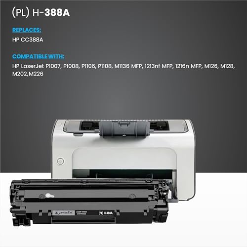 Image of ProDot 388 Toner Cartridge Replaces HP CC388A Compatible with HP Laserjet P1007 /P1008 /P1106 /P1108 /M1136 MFP /1213nf MFP /1216n I 1500 Page Yield I 1 Year Warranty (1 PC)