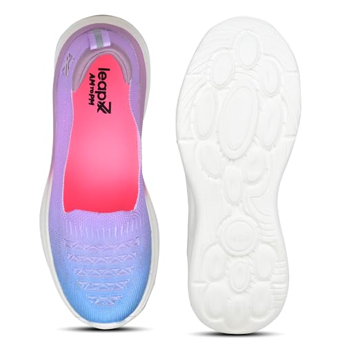 Image of Liberty LEAP7X Pink & Purple Walking Shoes for Women - Slip-On Daily Walks