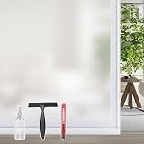 aboveBED fensterfolie Blickdicht 60X200 cm, sichtschutzfolie Fenster selbsthaftend, milchglasfolie Fenster blickschutz, klebefolie Fenster Folie Anti UV für Zuhause Bür