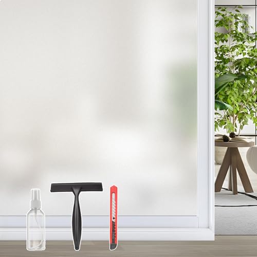 aboveBED Film Fenetre Anti Regard 44.5x200cm, Film Occultant Fenêtre, Opaque pour Vitre Anti UV,...