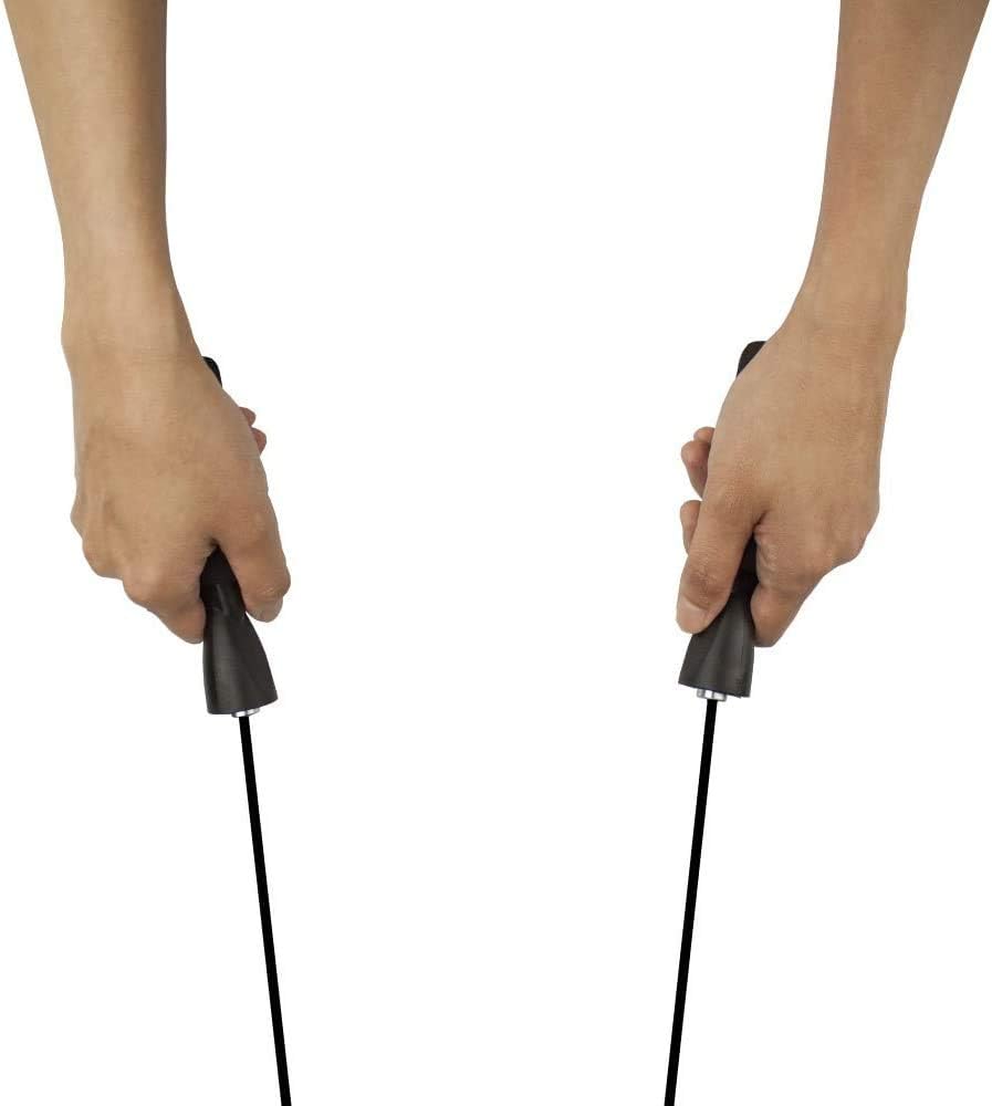 Jump Rope - Best for Speed Jumping, Double Unders, WOD, MMA, Boxing, Skipping Workout, Fitness Exercise Training - Adjustable Length (Black) (Dark Black)