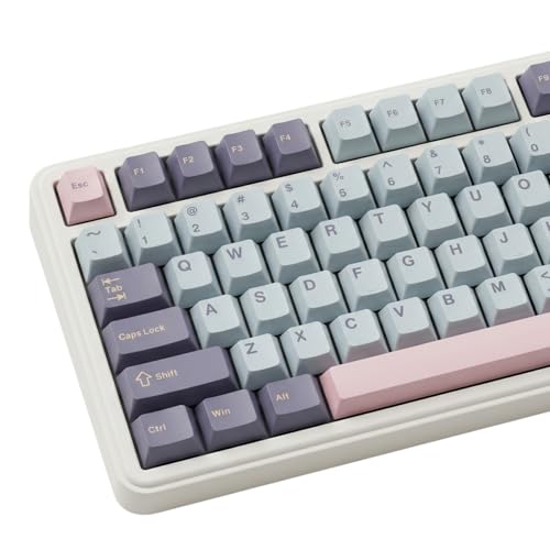 Thyrnovyn 126 Keys PBT Double Shot Keycaps, Macaron Pastel Cute Keycap Set, Pink Blue Dreamy Cherry...