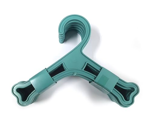 LENITH Dog Bone Shaped Small Pet Mini Clothes Plastic Hanger Blue Pack of 10