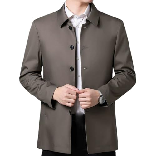 Veste trench haut de gamme à simple boutonnage et revers ajustés
