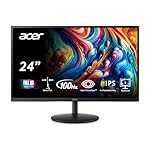 Acer SH242Y Ebmihx 23.8" FHD 1920x1080 Home Office Ultra-Thin IPS Computer Monitor AMD FreeSync 100Hz Zero Frame Height/Swivel/Tilt Adjustable Stand Built-in Speakers HDMI 1.4 & VGA Port