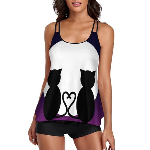 Tankini robe chat lune et short de bain pour vos journées farniente