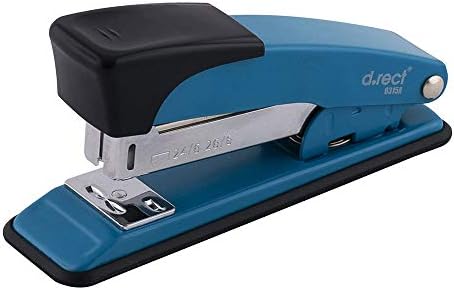 D.RECT 315A Metal Stapler | Stapler 30 Sheets | Perfect for Office or Home | Ideal for Organizing Documents Staple Gun for Office, Grey and Black (7011)