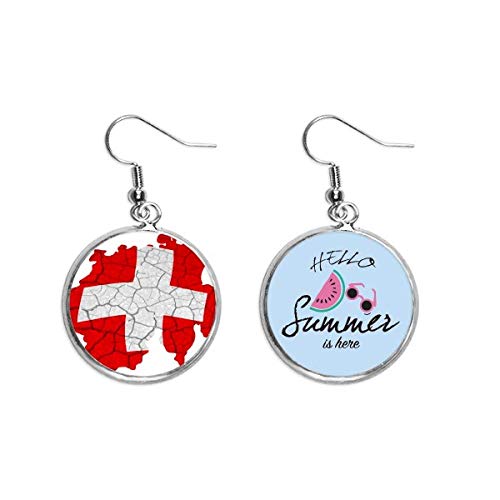Pendientes de sandía estilo bandera suiza para tus looks de verano
