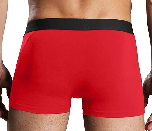 Knaughty Knickers Please Peg Me Mistress Mens Boxer Briefs with Design Dominatrix No Fly Stretchy Sexy Red Colorful Trunks4