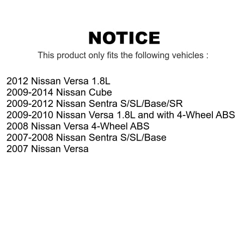 Transit Auto - Rear Brake Drum Shoes And Spring Kit For Nissan Sentra Versa Cube K8N-100391 #TOP1